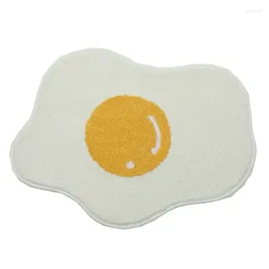 Tapetes de tapete escalfado de cartoon ovo engraçado sem deslizar o banheiro de tapete de água de água