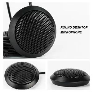 Microfones Conference USB Microphone, Omnidirectional Condenser Computer Microphone Plug and Play Mute Button Voice Pickup Mic for Laptop PC