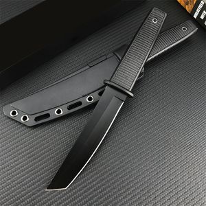 Ausgezeichnet 10 Zoll Camping Katana Kobun Sammi Taktisch Fixes Messer Tanto Blade Nylon Fasergriff Kampf Kampfmesser Outdoor Camping Jagd Überleben EDC -Werkzeuge