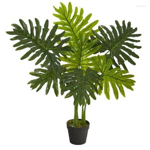 Decorative Flowers Philodendron Artificial Plant (Real ) Green