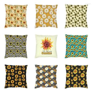 Pillow You Are My Sunshine Sunflower Case Decorative Cute Water Color Floral Nordic Cover Square Pillowcase