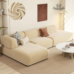 Chair Covers ARMFAVER 1/2/3/4 Seater Velvet Thick Sofa Stretch Couch Cushion Slipcovers For Home Living Room L-shaped Armchair