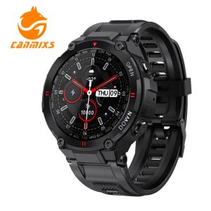 Relógios CanMixs K22 Smart Watch Men 2022 Bluetooth Call Música IP67 Faixa cardíaca à prova d'água 400mAh Smartwatch Support Clock Tracker de fitness rastreador