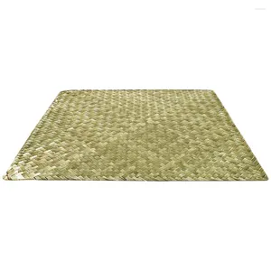 TATS MATS PACTS de isolamento Placemats tecidos Decorações modernas para Acessórios para refeições de palha da fazenda de algas marinhas rústicas