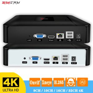 Recorder H.265 NVR System Network Registrar 4K 8/9/10/16/32CH Security Video Recorder Onvif för 2MP/3MP/4MP/5MP/6MP/8MP/4K IP -kamera Xmey