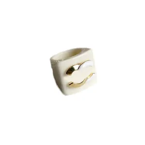 Letter designer ring opening adjustable size engagement rings for women fashion ornament rhinestone novelty resplendent love ring popular zh212 H4