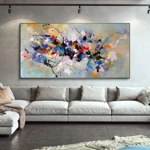 Pintura a óleo abstrata de uma peça impressa em lona imagens de decoração de parede imagens de arte para sala de estar decoração moderna decoração colorida cuadros