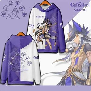 Men's Hoodies Game Genshin Impact Cyno Cosplay Costumes Unisex 3d Hoodie Streetwear Y2k Fashion Pullover Hooded Jacket 2024