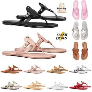 Sapatos de frete grátis feminino lâminas de grife sandálias Miller de prata metálica preto marrom branco rosa Sandles Sandles Luxurys Mocas