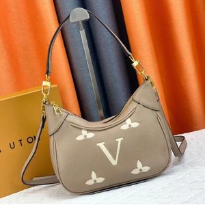 Luxury Leather lady hobo shoulder pack clutch Underarm Bags M46002 M46112 bagatelle Womens summer designer bag small Purses handbags totes cross body Mans Beach Bag