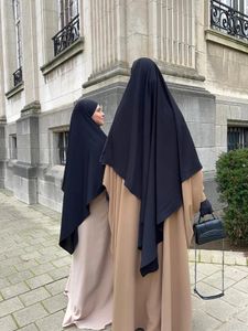 Eid bönplagg hijab long khimar ramdan muslim långa headcarf kvinnor en bit jubha islamiska hijabs musulman dejellab 240403