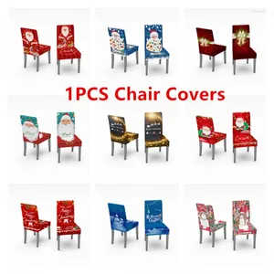 Chair Covers Christmas For Dining Room Removable Slipcovers Seat Protector Party Banquet Decorations(1 PC)
