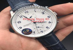 DP Factory Make Watch Blue Face Stable Automatic Movement No Chronograph Blue Leather strap Original Clasp Quality Men039s5287949