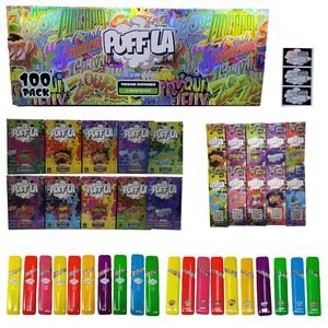 Puff la Tek kullanımlık vape kalemler 1.0 gram Vapes Cihaz Kalın Yağ Seramik Bobin E Sigara Pods 280mAH şarj edilebilir 1ml Buharlaştırıcı Vape Kartuşlar Dabwoods Jungle Boy