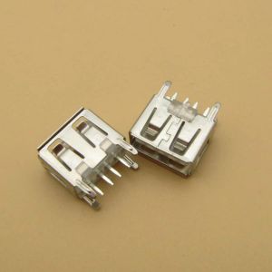 ペン100pcsラップトップマザーボードマイクロ2.0 USB 4pin 4ピンDCホワイトタイプフラット角180度女性PCBコネクタソケットジャックプラグ