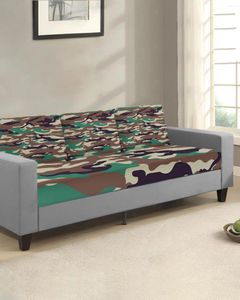 Stol täcker kamouflage soffa säte kudde täckmöbler skydds stretch tvättbara avtagbara elastiska slipcovers