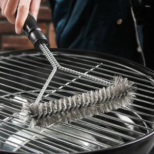 Verktyg BBQ Grill Barbecue Kit Cleaning Brush Rostfritt stål Matlagning Gadgets Tillbehör Borstar Kök