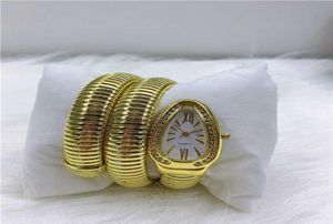 WristWatches Women039s Kreatywna wszechstronna bransoletka osobowość kwarcowa Trend Prezent Złoty wąż zegarek A2YC6125704