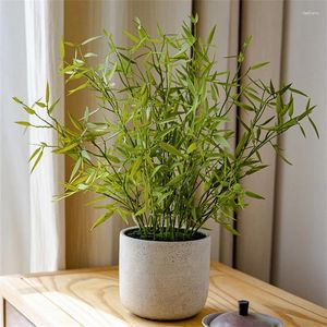 Dekoracyjna symulacja komputerowa Mini Bamboo Bonsai Bonsai od podłogi do sufitu plastikowe zielone rośliny Dekoracja salonu dom