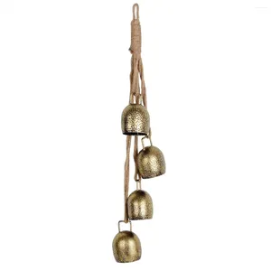 Decorative Figurines Handheld Chimes Bell Metal Vintage Cowbell Christmas Hanging Cow Decorations