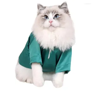 Cat Costumes Tuxedo Suit Skjortor Bröllopsdräkt för inomhuskatter andas och lätt kläd.