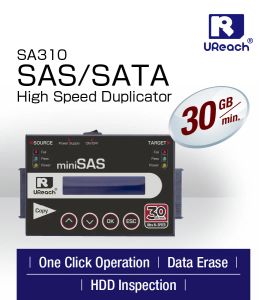 Drives UReach SA310 1 to 1 SAS SSD Cloner and data cleaner HDD Duplicator Copier SATA/IDE/mSATA Standalone sever hard disk backup