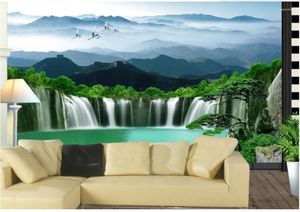 Wallpapers 3d Stereoscopic Wallpaper Home Decoration Landscape Background Wall Welcoming Pine Po Mural