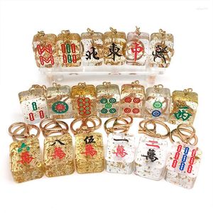 Keychains Custom Plastic Hand-made Mahjong Keychain In Stock