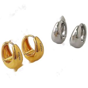 2024SS DANGRES EARRINGS DESIGNER FOR WOMEN LETTERS DESILER DESINER DESINER MIRRORINGS MIRROLS METARED GOLD SILVER OHRRINGE RETRO LARGE STUD EARINGSデザイナージュエリーギフトZH132