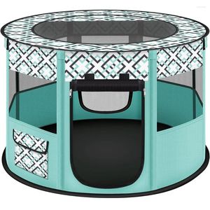 Cat Carriers Portable Pet Playpen Fences Foldbart hundstaket Övning Kennel Tält Lämplig för inomhusresor av hundkatter och kaniner