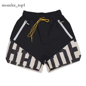 2024 Rhude Shorts Designers Rhude Mens Shorts Basketball Short Pants Luxurys Summer Beach Palm Letter Street Sweatpantsセレブリティと同じスタイル6055