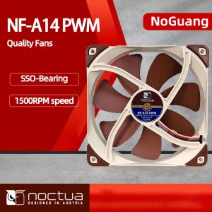 Topi NOCTUA NFA14 PWM Controllo a temperatura PWM 14 cm Desktop Computer Sheling Fanni di raffreddamento CPU Ventola a freddo Riga a basso rumore