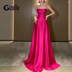 Vestidos casuais gizelle de alta qualidade moda francesa 2024 Sexy stapless ocasião formal festa de aniversário simples feminino