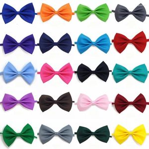 Dog Apparel 10pcs/lot Mix Colors Wholesale Pet Grooming Accessories Cat Bow Tie Adjustable Bowtie Multicolor Polyester