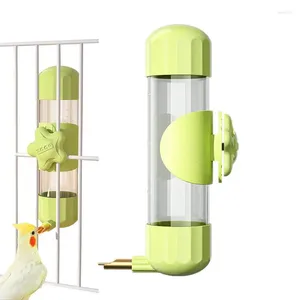 Andra fågelförsörjningar burvatten dispenser 200 ml matare skjutstift design automatisk klart för conure cockatiel