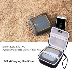 Cases Ltgem Eva Hard Case for Wd 1tb 2tb 250g 500g My Passport Wireless Ssd External Portable Drive Travel Protective Carrying Case