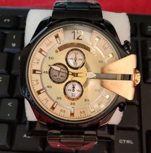 Luxusmenschen Watch DZ4318 Großes Dial Edelstahl -Quarz mit Kalender Männern Uhren Armlasts Montres Posen Hommes6241637