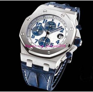 Box Paper originale Luxury Chr0nograph 42mm Navy Watch 26170STOOD305CR01 Quartz Blue Leather Cint Men039 Orologi Top Qualit9548721