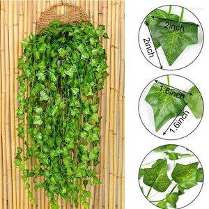 Decorative Flowers 12/24/36pcs Fake Leaves Artificial Ivy Garland Greenery Vines For Bedroom Decor Aesthetic Silk Vine Wall Home Decoration