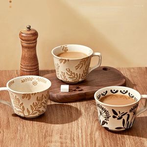 Canecas de canecas coques de café pintados com cerâmica de caneca de alta qualidade requinta