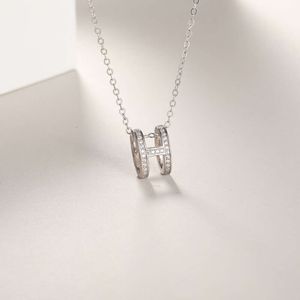 Sスターリングsier h-letter for women for light highded、collarboneチェーン、ニッチ、多用途の気質のネックレス