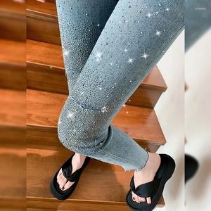 Jeans femininos Spring Autumn Fashion Diling Ripped for Women High Stretch Stretch Skinny Pants Pantalones femininas Mujer