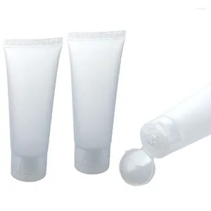 Storage Bottles 30Pcs/Lot PE Soft Tubes 15ml 20ml 30ml 50ml 100ml Clear Scrube Cream Tube Facial Cleaner Handcream Container