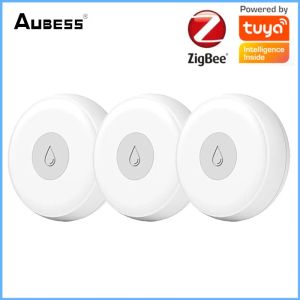 Детектор Detector Zigbee Water Detector Датчик утечки датчика утечки тревоги Detector Sound Tuya Smart Life App Предупреждение о наводнениях переполнение безопасности Умный дом