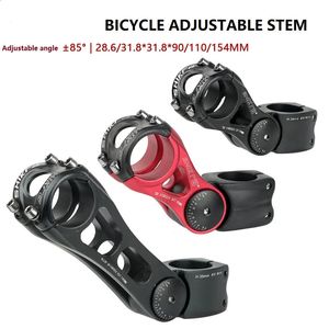 SK01 MTB Power Bicycle Styrbar Stem Road Mountain Bike Tabell 90110145mm ROD Justerbar 318 254 Riser Negative 240325