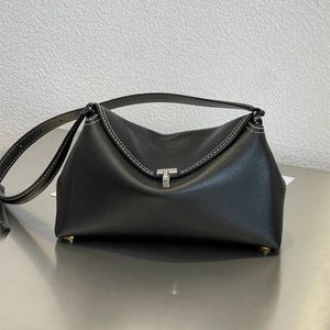 Frau Bag Ladies Litschee Getreide Kuhläden T-Lock-Schnalle Einfaches Pendelpendler mit großer Kapazität Schulter Messengerbeutel Clutch 240328