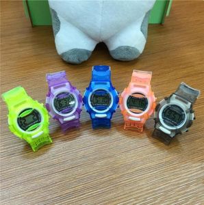 Candy Color Semitransparent Watch Boys Girls Children Students Watch Digital Sports Wrist Watch Small Gifts for Kids DHL Ship878871742988