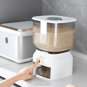 Garrafas de armazenamento 10 kg de cozinha caixa de caçamba de caçamba de cereal dispensador de umidade à prova de alimentos secos Bin Bin Sto Sto