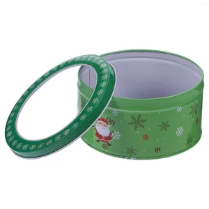 Aufbewahrung Flaschen Weihnachten Süßigkeiten Jar kleine Behälter Weihnachtsfeier bevorzugt Papier Cookie Geschenke Box Bin Tinplate Fenster Kinderkekse