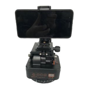 DSLRカメラ用の1/4クイックリリースプレート +電話ホルダー付きモノポッドYT1000電動パノラミック三脚ヘッドパンチルトヘッド